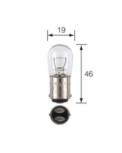 Narva 47004 Interior/Park Globes 12V 15CP (12W) BA15d (Box of 10)